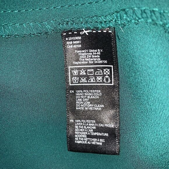 FOREVER 21 Hunter Green Blouse-M - Picture 6 of 6